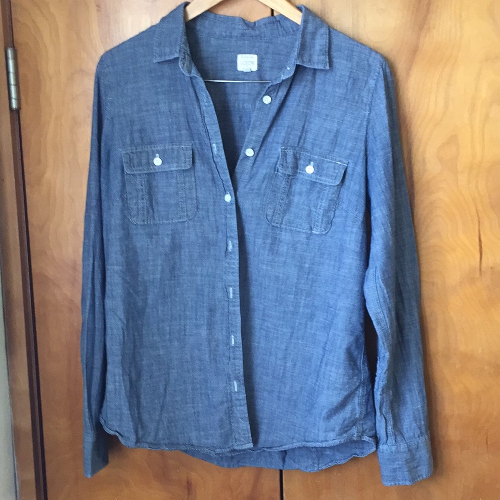 JCREW Perfect Chambray Buttondown Shirt